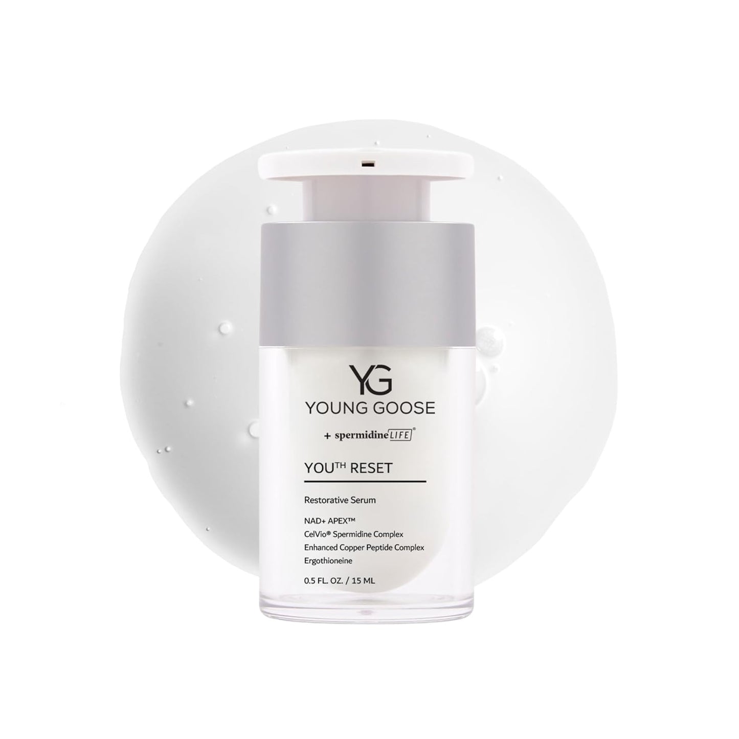 Young Goose, Youth Reset Serum | Cellular Regeneration and Repair | Improves Skin Texture | Promotes Skin Luminosity and Vibrancy - Travel Size 15ml