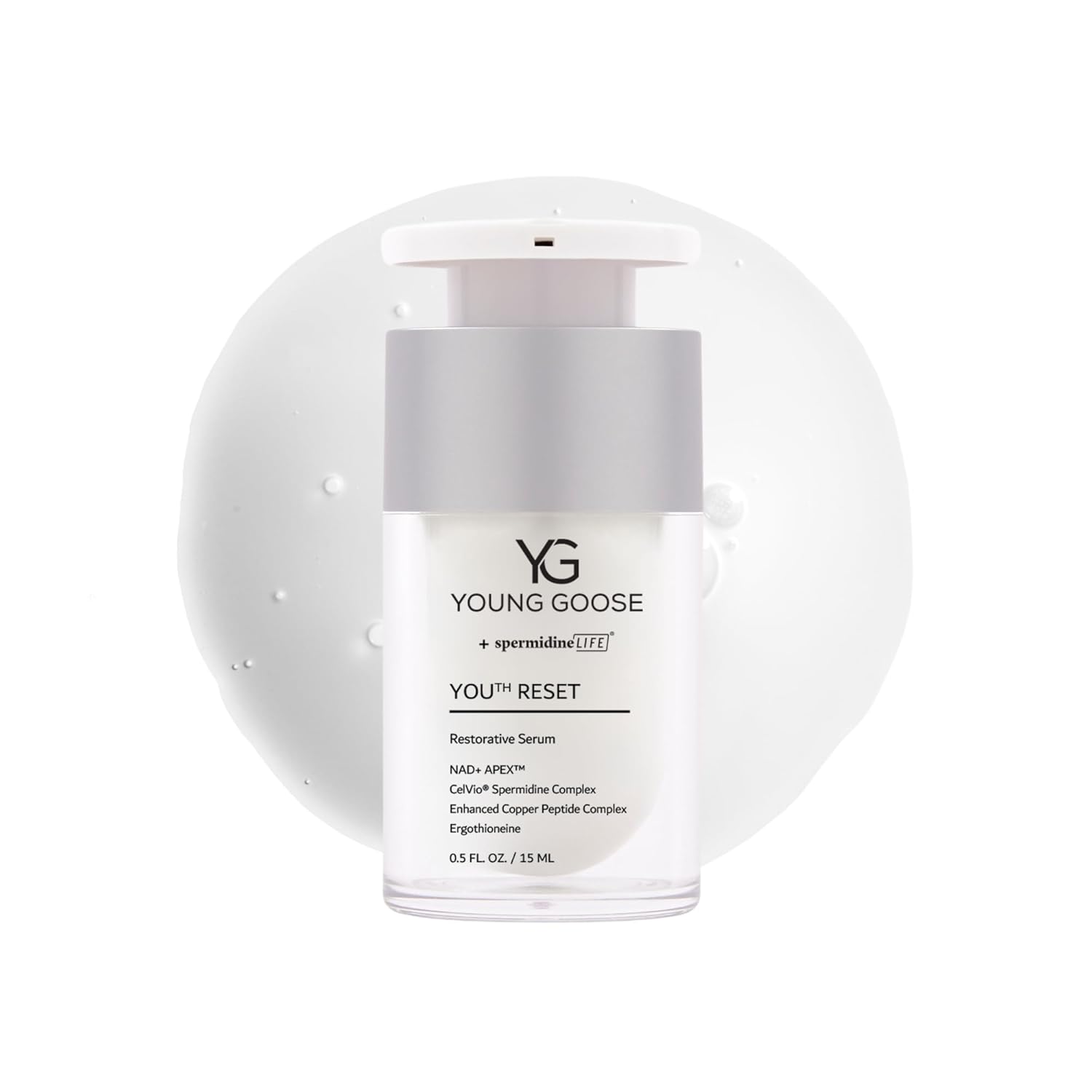 Young Goose, Youth Reset Serum | Cellular Regeneration and Repair | Improves Skin Texture | Promotes Skin Luminosity and Vibrancy - Travel Size 15ml
