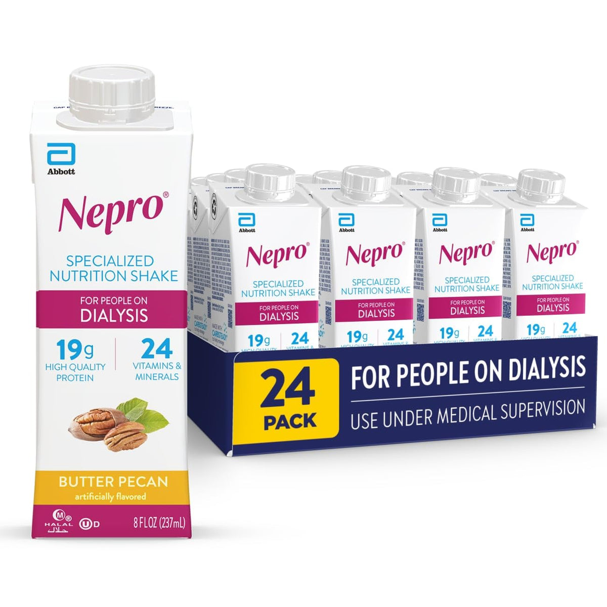 Nepro Renal Nutrition Shake for People on Dialysis, Mixed Berry, 24ct