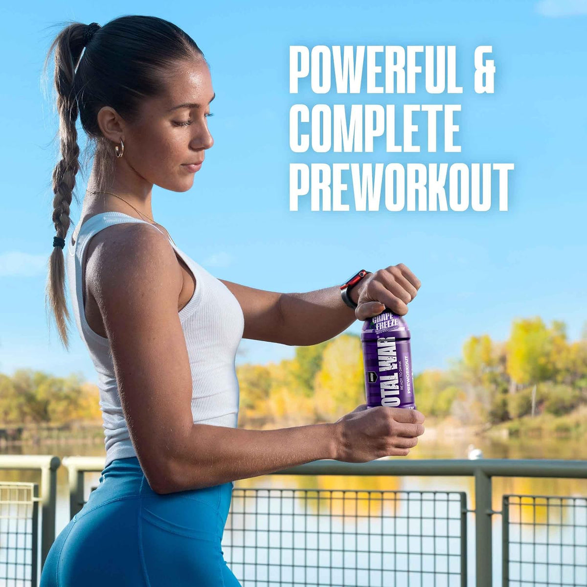 REDCON1 Total War Ready to Drink Pre Workout | Rainbow Candy | 365mg Caffeine + Citrulline Malate + Beta Alanine | Zero Sugar (12 Pack)