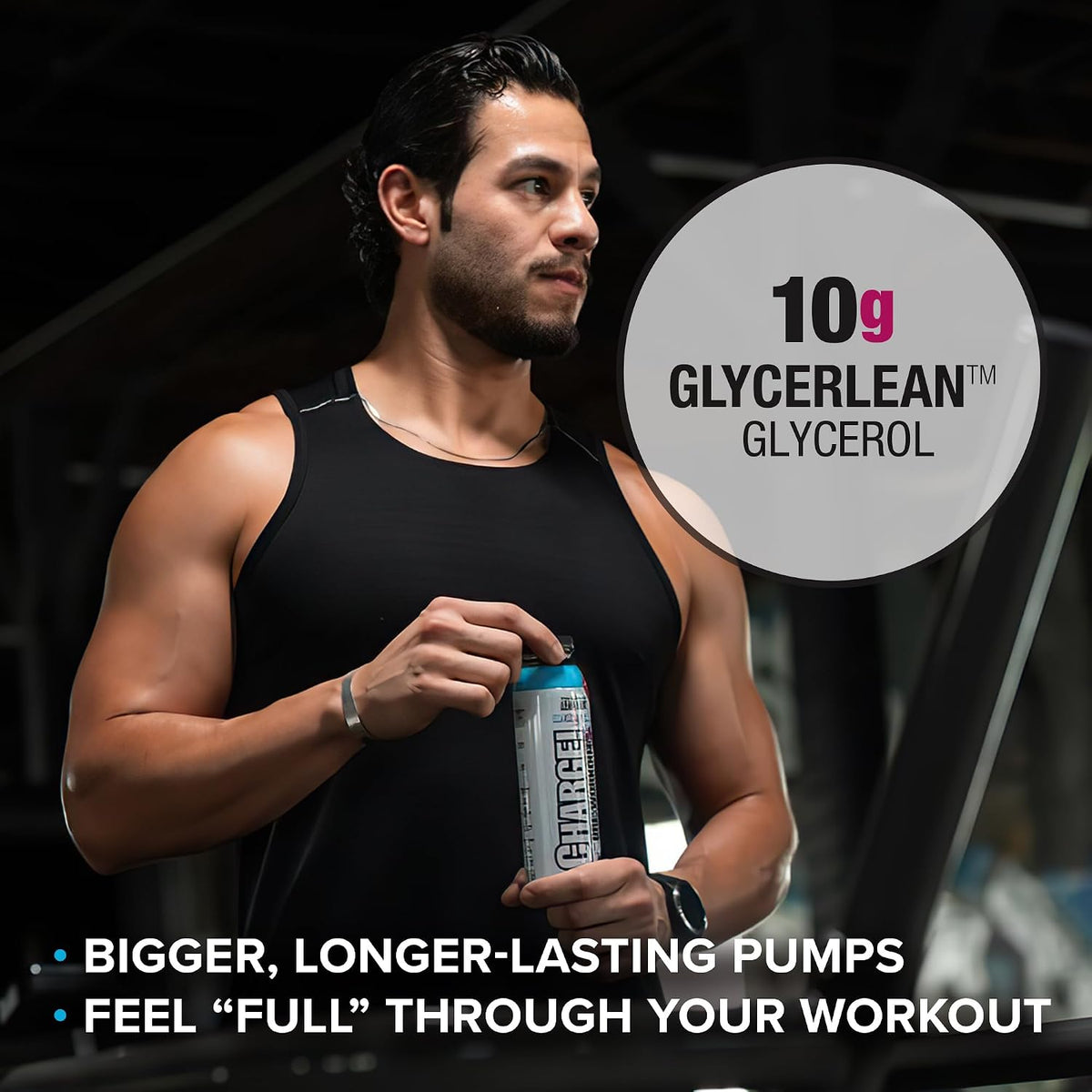 LABRADA Charge Pre Workout Tart Berry Candy RTD Drink – Pump, Energy, Endurance Formula with 10g Glycerol, 6g L-Citrulline Malate, 4g Beta Alanine, 300mg Caffeine, + Complete Hydration Support, 12 Serving