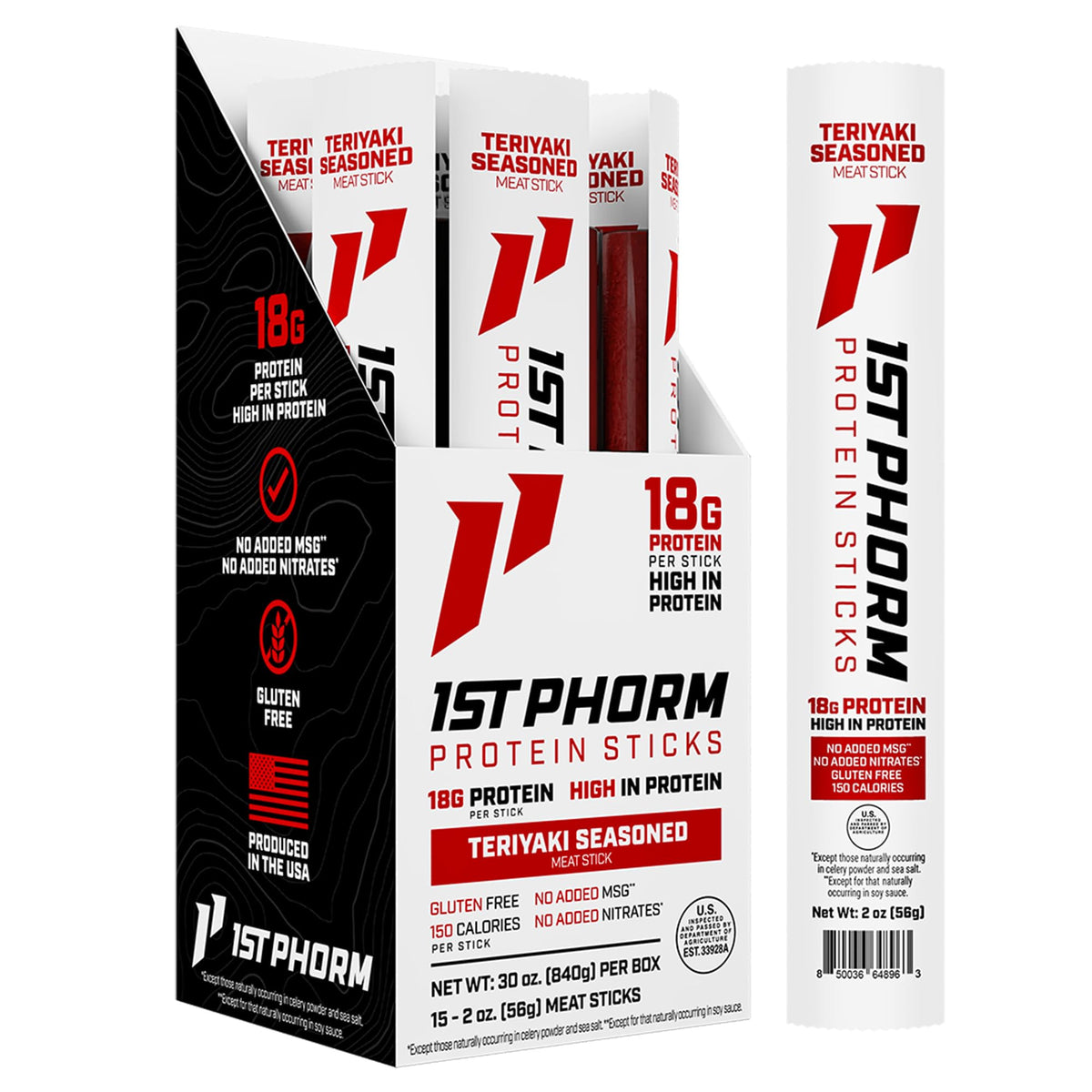 1st Phorm Protein Sticks, Honey Chipotle, 18g Protein, 15 Count