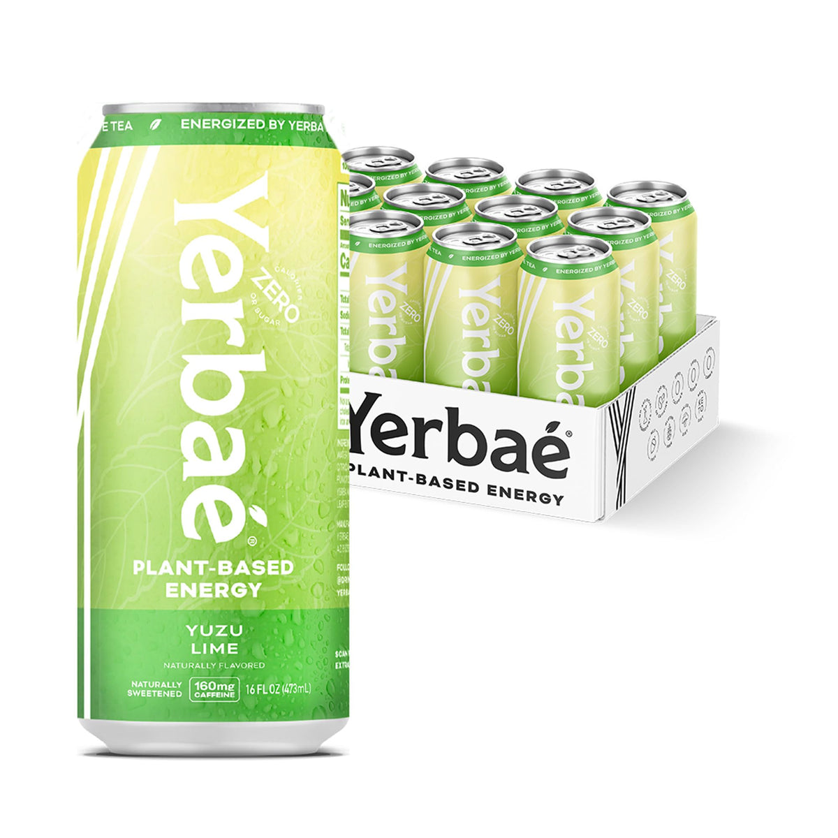 Yerbaé Energy Beverage - Variety Power Pack, 0 Sugar, 0 Calories, 0 Carbs. Yerbae is Energized by Yerba Mate, Plant-Based, Healthy Alternative to Sugary Energy Drinks, 16oz cans (12 Pack)