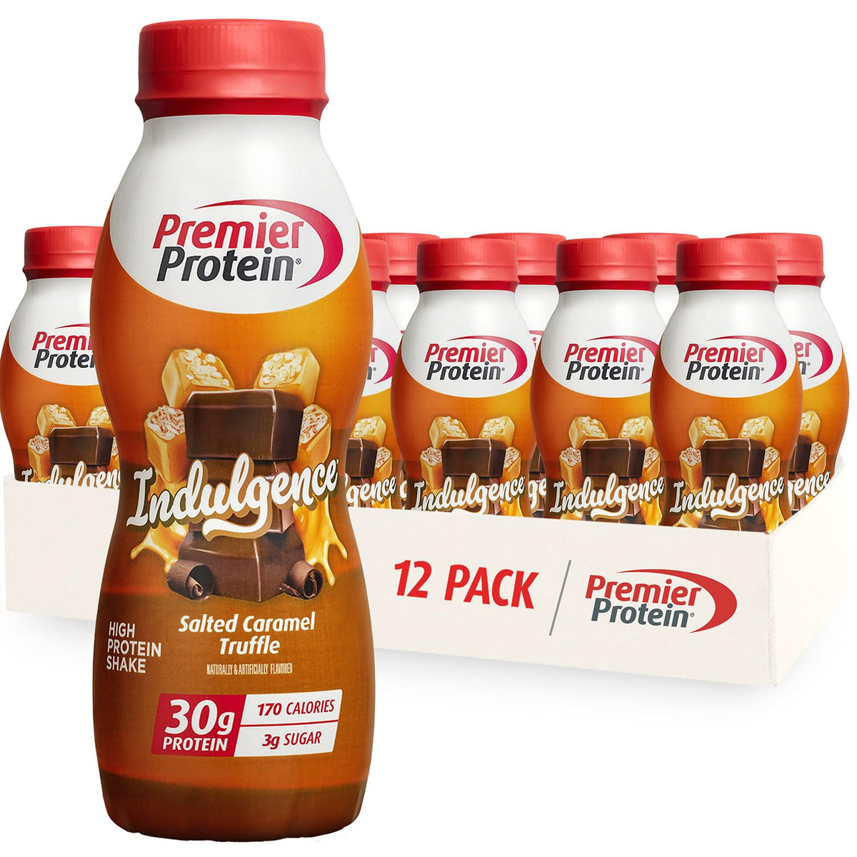 Premier Protein INDULGENCE 30g Shake, Salted Caramel Truffle, 12 Pack