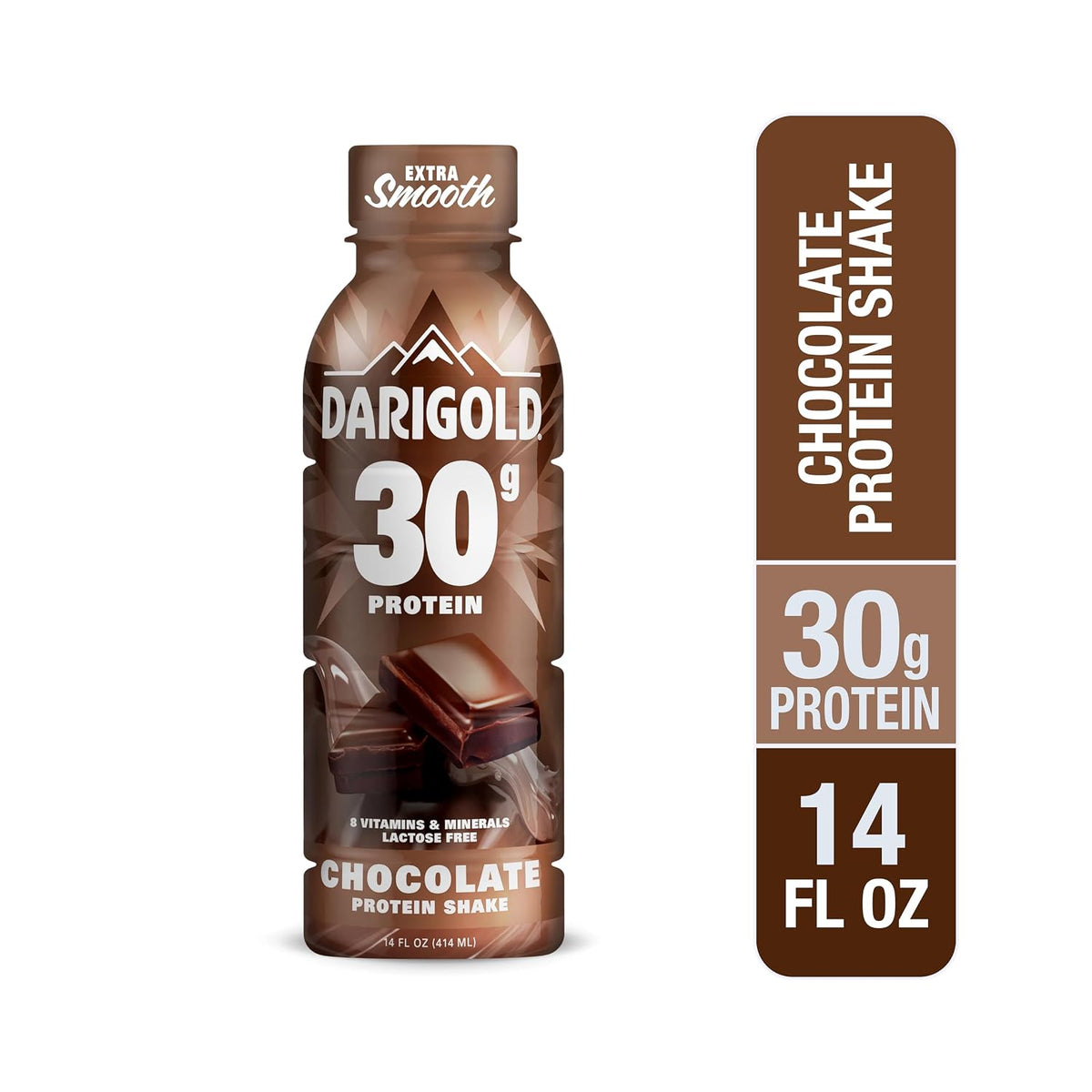 Darigold Chocolate Protein Shake, 30g per Serving Protein Drink (14oz 12ct)