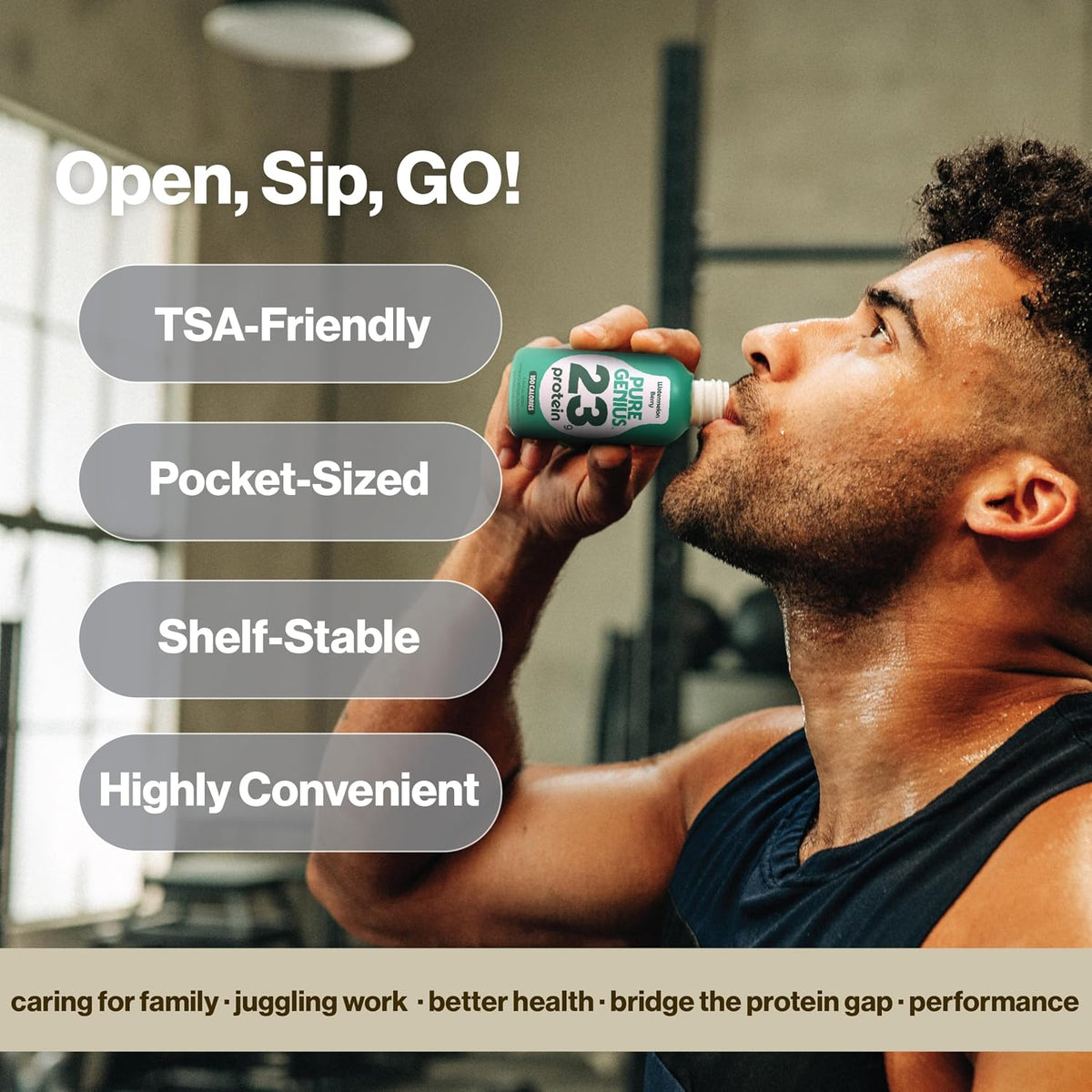 Pure Genius 23g Protein Shot | 100 Calories, No Sugar, No Fat | 24 Shots