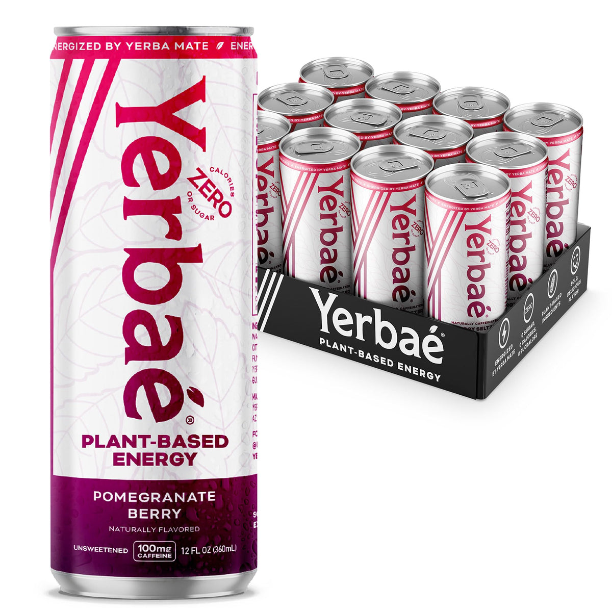 Yerbaé Energy Beverage - Variety Power Pack, 0 Sugar, 0 Calories, 0 Carbs. Yerbae is Energized by Yerba Mate, Plant-Based, Healthy Alternative to Sugary Energy Drinks, 16oz cans (12 Pack)