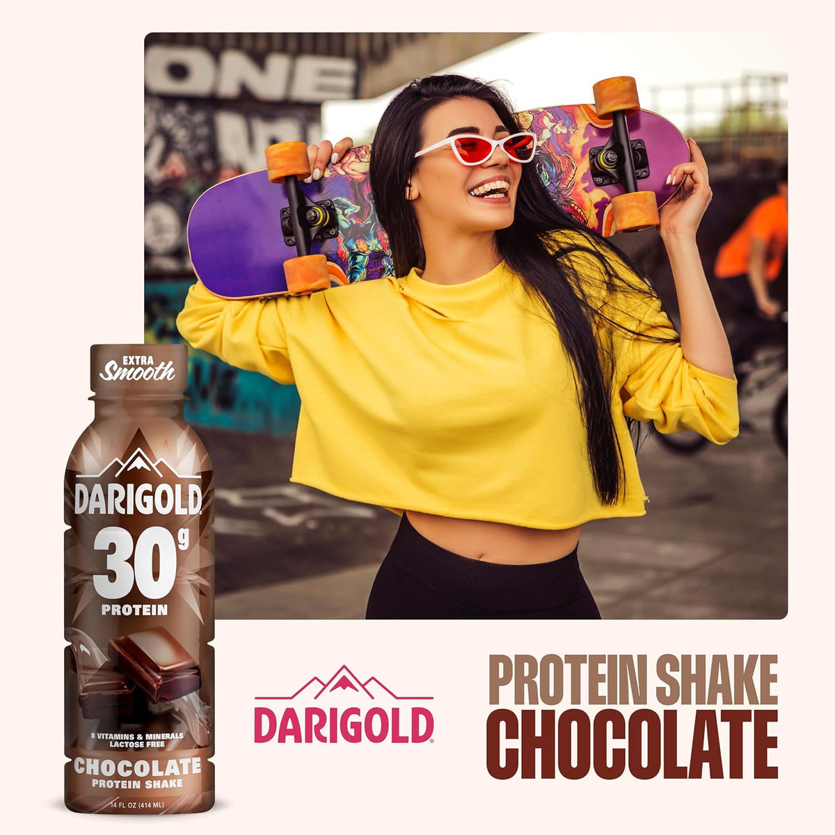 Darigold Chocolate Protein Shake, 30g per Serving Protein Drink (14oz 12ct)