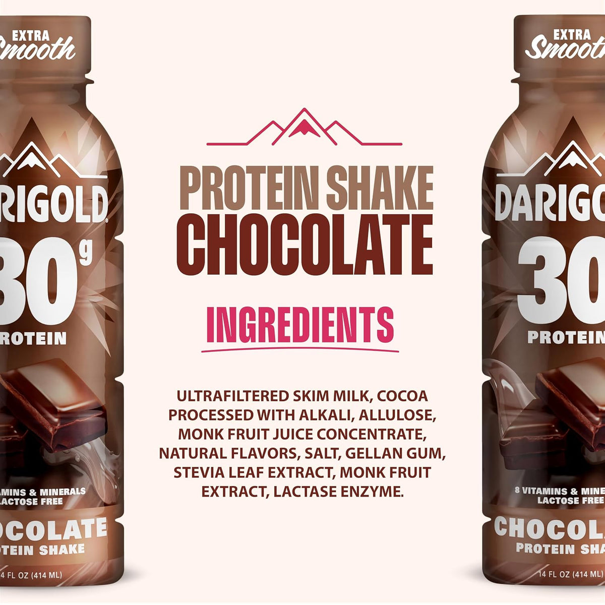 Darigold Chocolate Protein Shake, 30g per Serving Protein Drink (14oz 12ct)